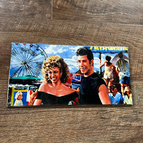 Time Art Gallery Other - Hand Painted “Grease” Inspired Canvas – Sandy & Danny Carnival Scene | Time Art